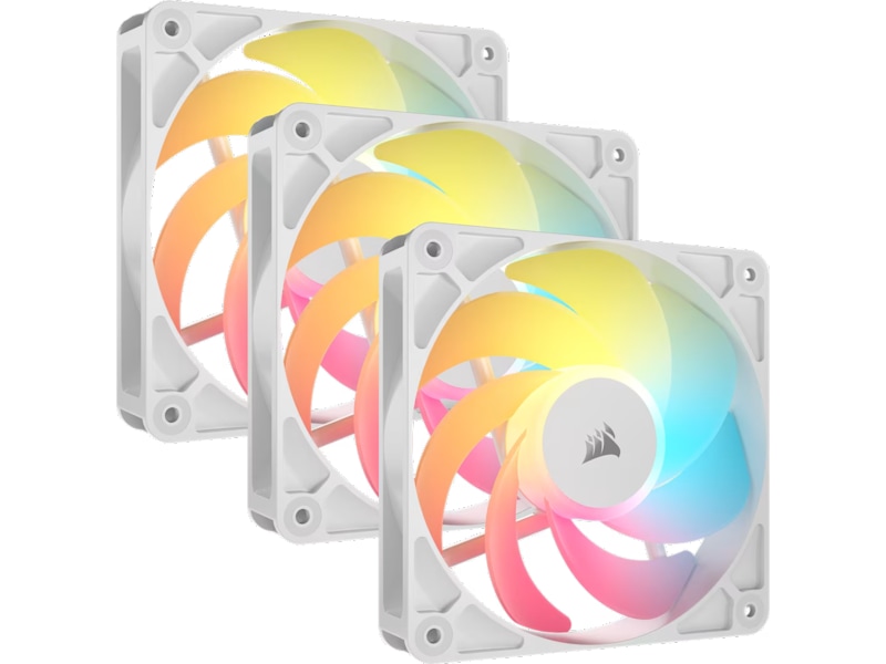 Corsair RS120-R ARGB PWM Reverse Fläkt 3pk (vit) Fläkt