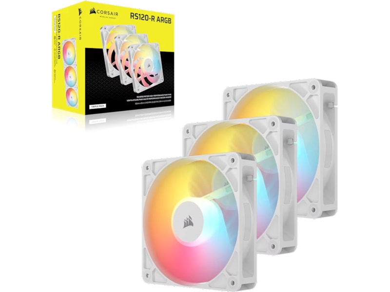 Corsair RS120-R ARGB PWM Reverse Fläkt 3pk (vit) Fläkt