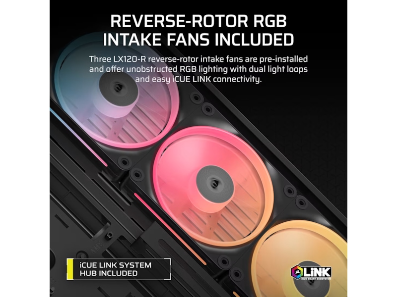 Corsair FRAME 4500X LX-R RGB Mid Tower (svart) Midi tower