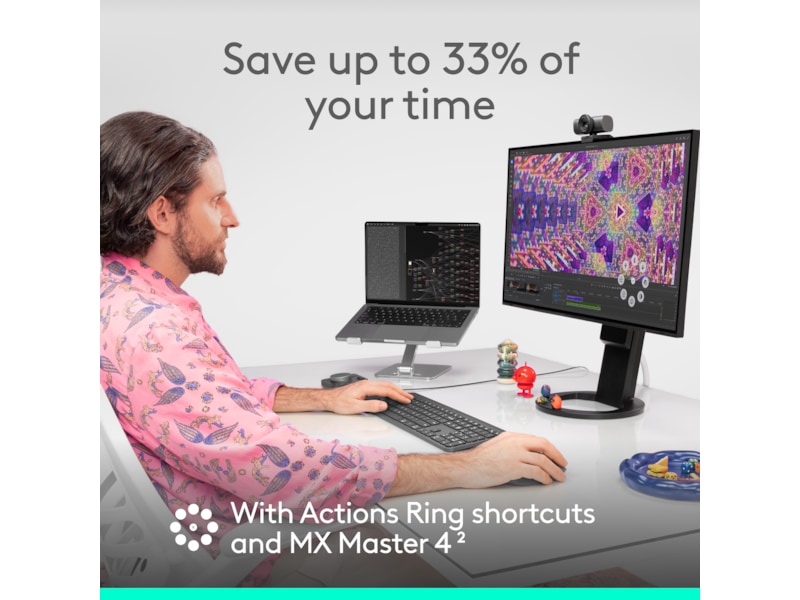 Logitech MX Master 4 Trådlös Ergonomisk Mus (grafitgrå) Mus