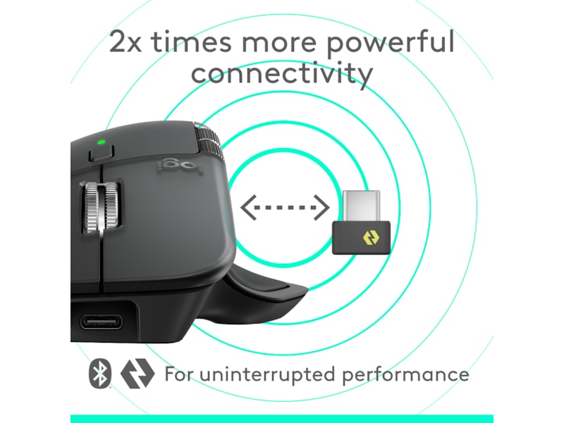 Logitech MX Master 4 Trådlös Ergonomisk Mus (grafitgrå) Mus