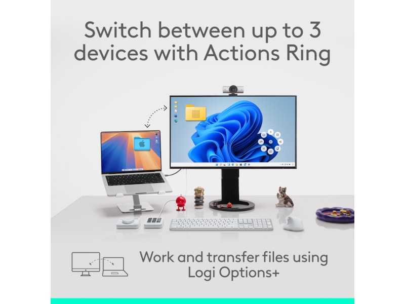 Logitech MX Master 4 Trådlös Ergonomisk Mus (ljusgrå) Mus