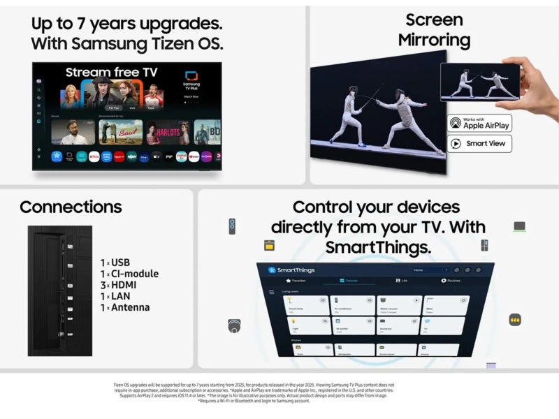 Samsung 55" Q6F QLED 4K Smart TV (2025) 50 - 59 tums TV