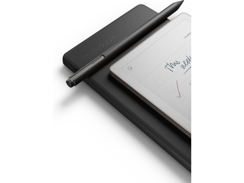 reMarkable Paper Pro Move 7.3" inkl. Marker Plus & Book Folio (svart skinn) Digitala anteckningsblock och tillbehör