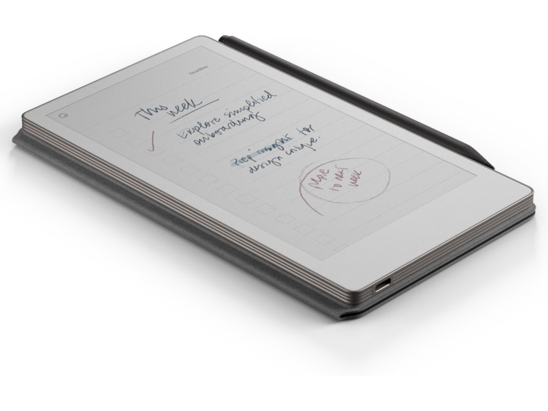 reMarkable Paper Pro Move 7.3" inkl. Marker Plus & Book Folio (svart skinn) Digitala anteckningsblock och tillbehör