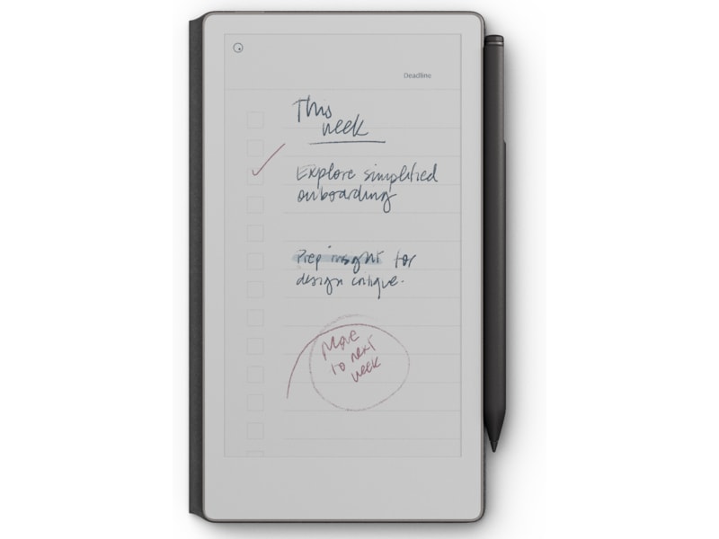 reMarkable Paper Pro Move 7.3" inkl. Marker Plus & Book Folio (svart skinn) Digitala anteckningsblock och tillbehör