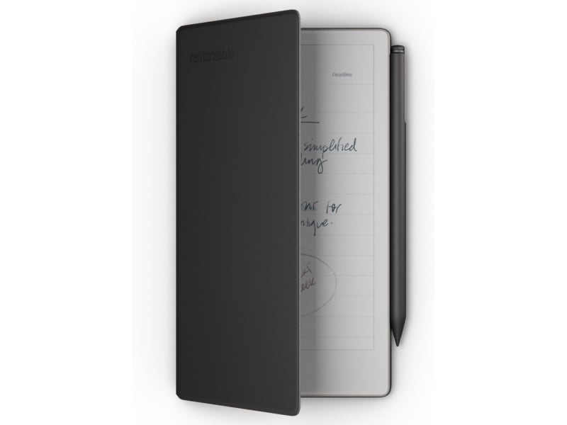 reMarkable Paper Pro Move 7.3" inkl. Marker Plus & Book Folio (svart skinn) Digitala anteckningsblock och tillbehör