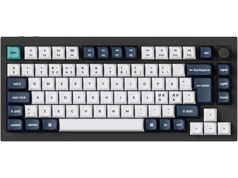 Keychron Q1 MAX 75% trådlös tangentbord Brown Switches -B-Grade Demo tangentbord