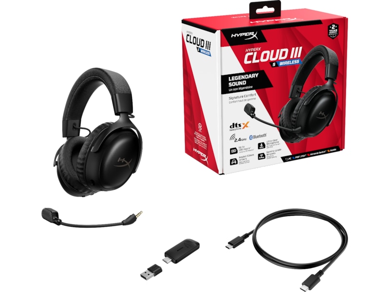 HyperX Cloud III S Trådlöst Gaming Headset (svart) -B-Grade Demo headset
