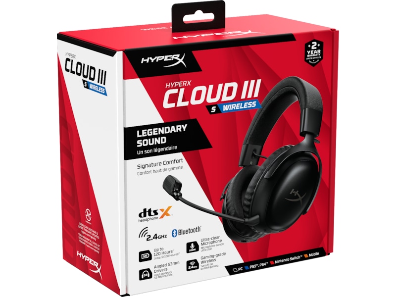 HyperX Cloud III S Trådlöst Gaming Headset (svart) -B-Grade Demo headset