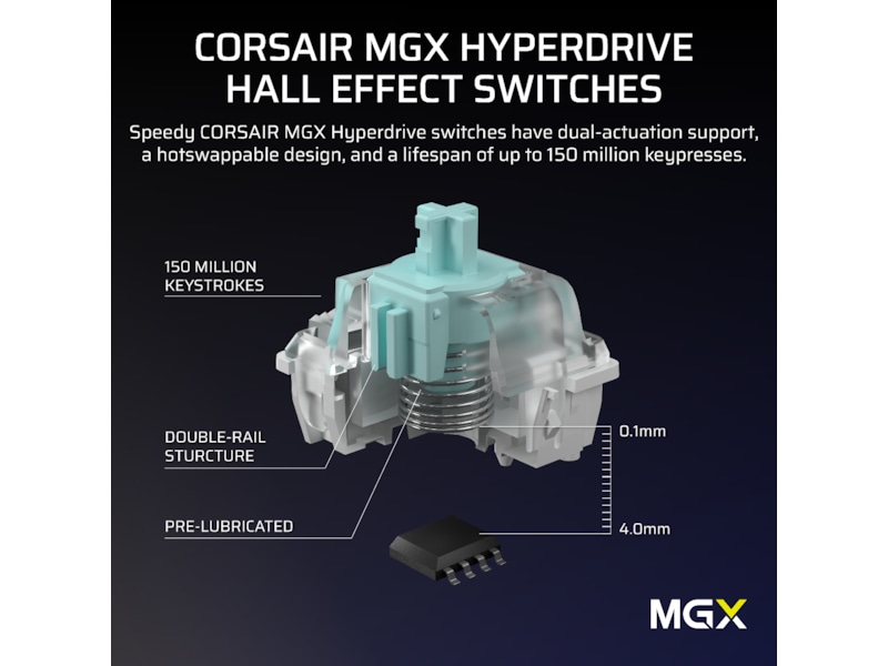 Corsair Vanguard PRO 96 RGB Gamingtangentbord (svart) Gamingtangentbord