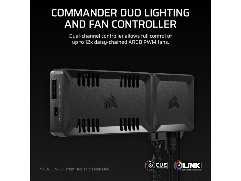 Corsair Commander Duo ljus- och fläktkontroller Fläktstyrning
