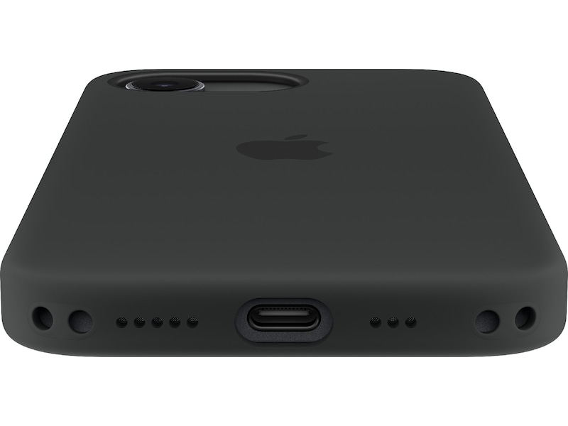 Apple iPhone 17e silikonfodral (svart) Mobilskal