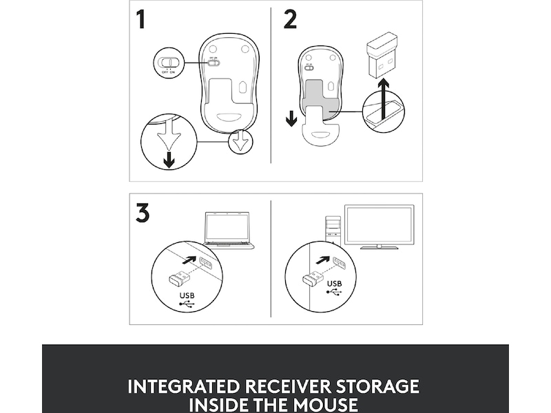 Logitech M185 Trådlös Mus Blå Mus