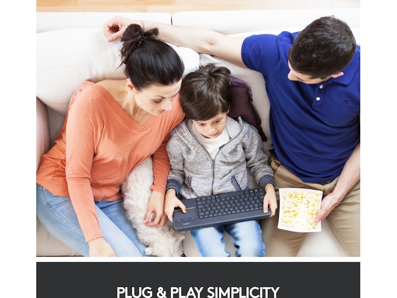 Logitech K400 Plus Tangentbord Mörkgrå Tangentbord