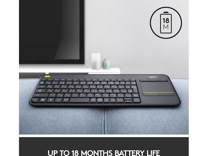 Logitech K400 Plus Tangentbord Mörkgrå Tangentbord