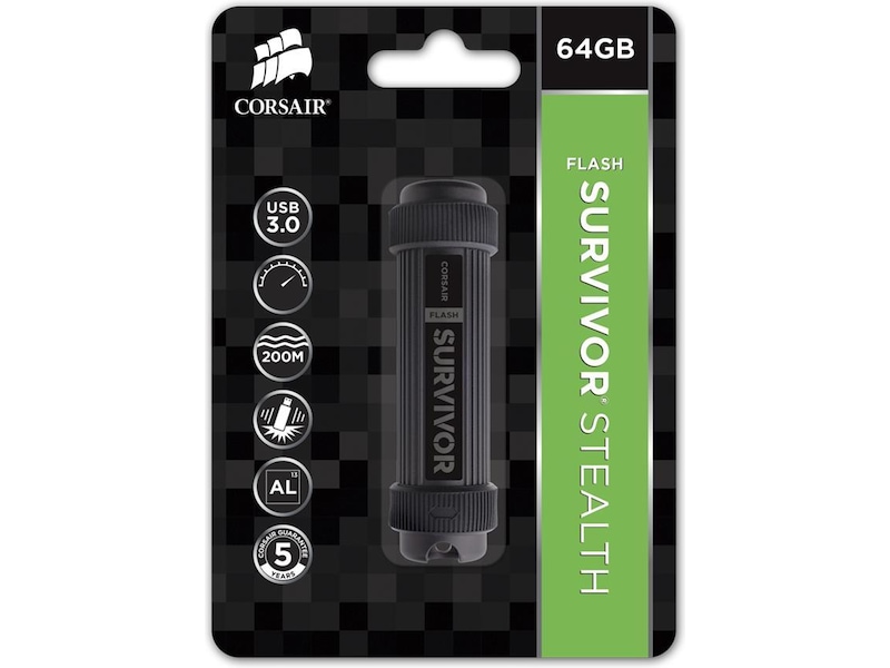 Corsair Flash Survivor Stealth 64GB USB-minnen