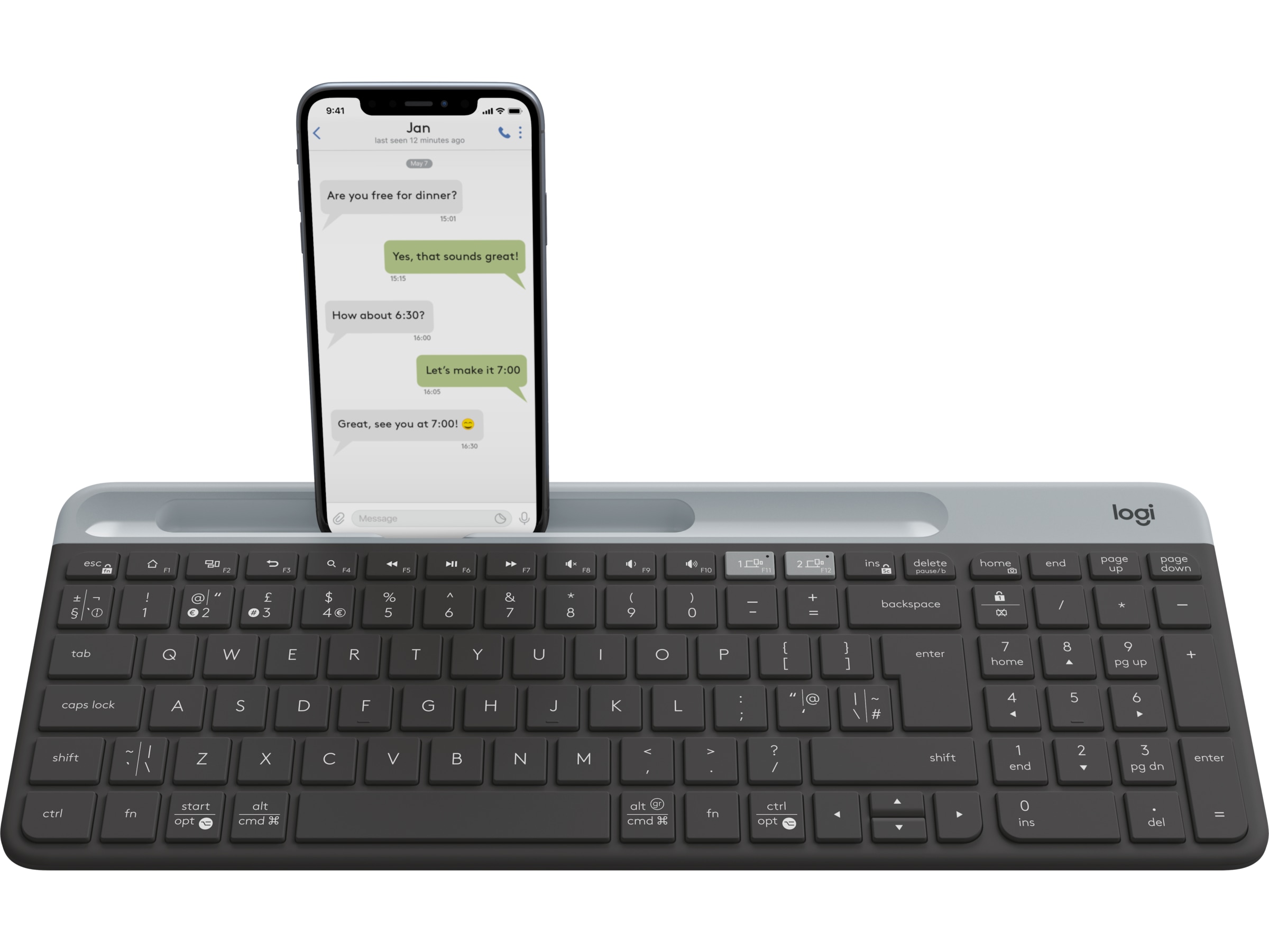 Logitech K580 Slim Multi-Enhet Tangentbord Tangentbord