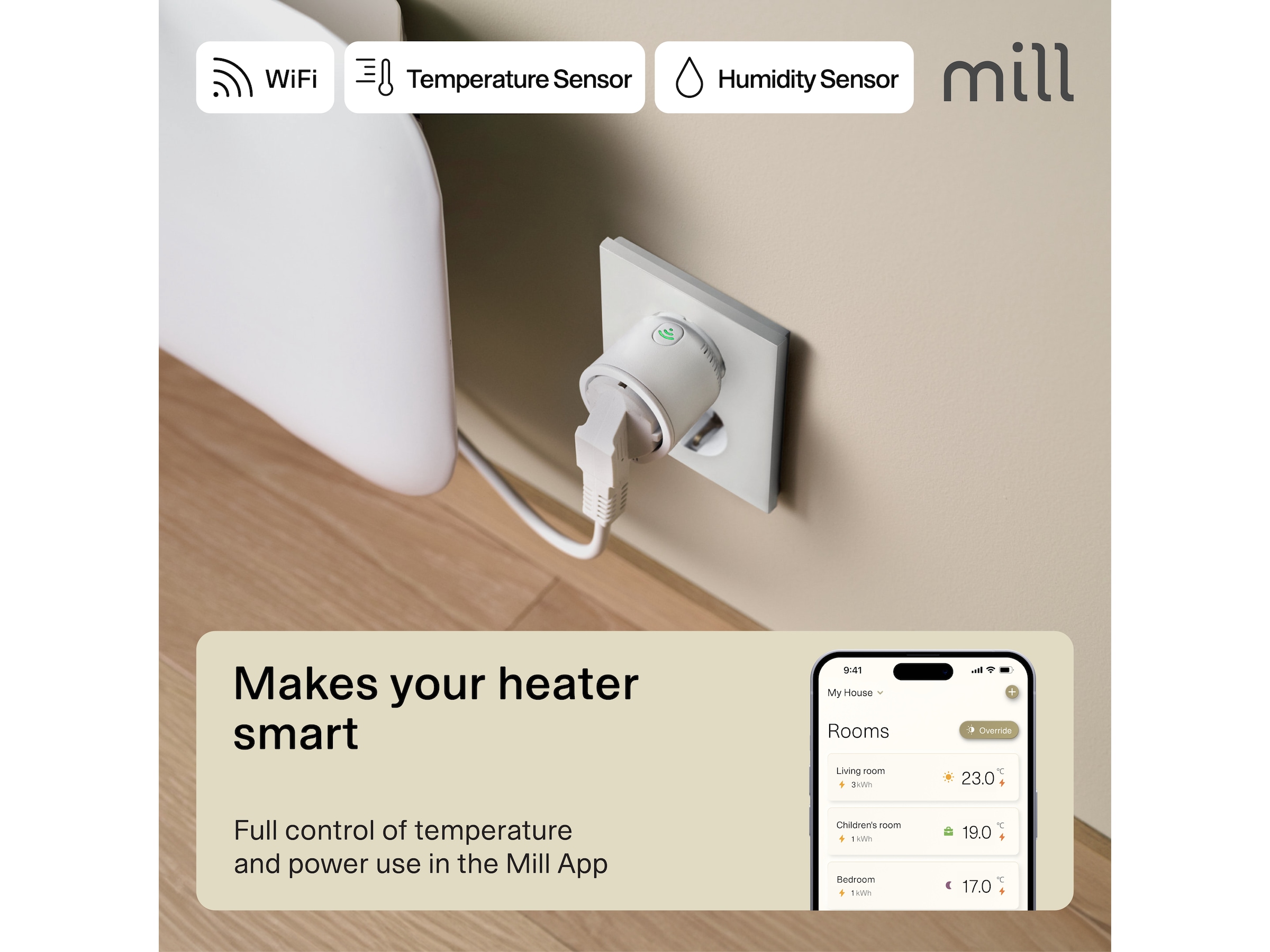 Mill Smart WiFi Plug Tillbehör till värme