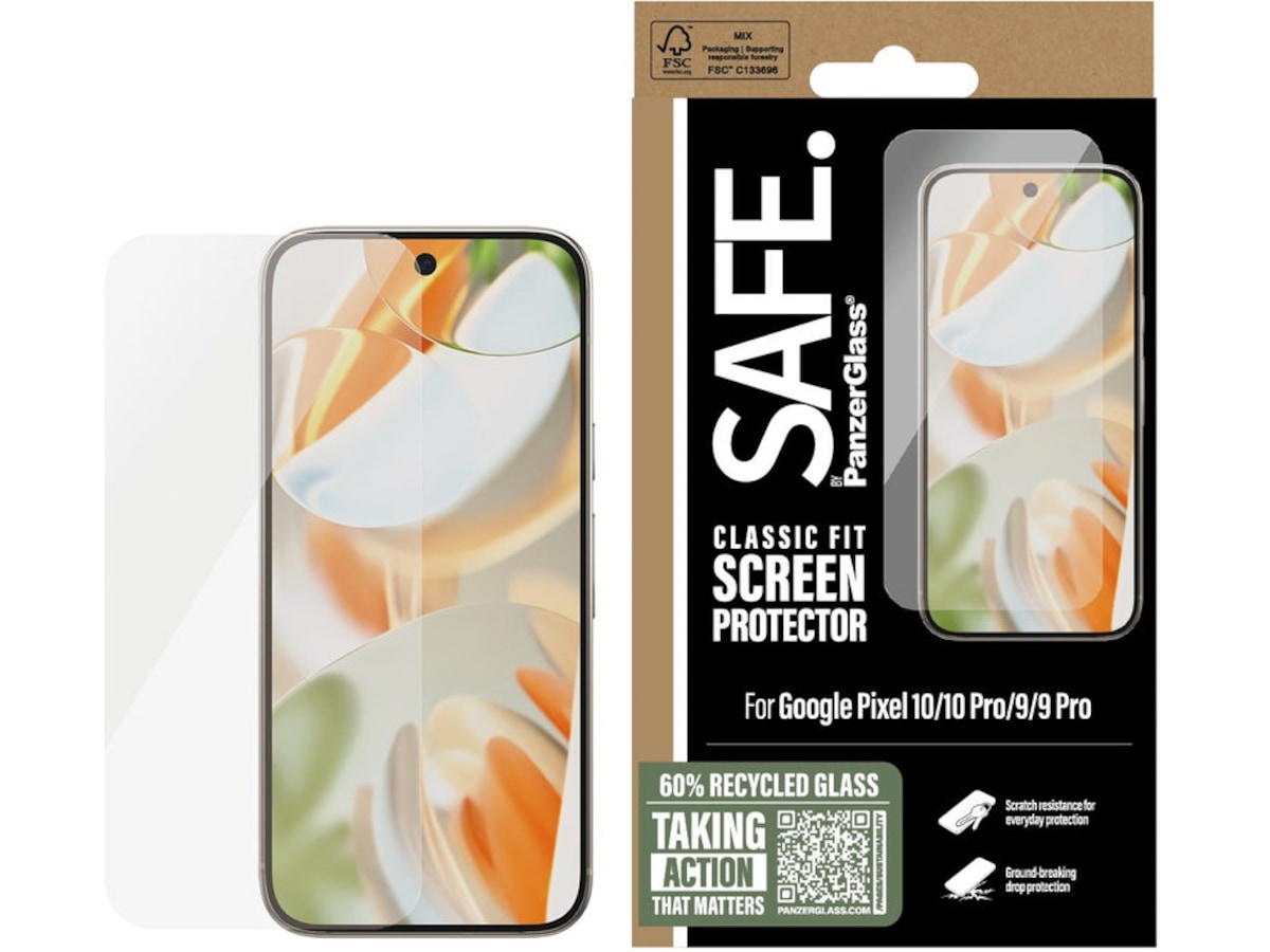 PanzerGlass SAFE. Pixel 10/10 Pro/9/9 Pro Skärmskydd Skärmskydd mobiltelefon