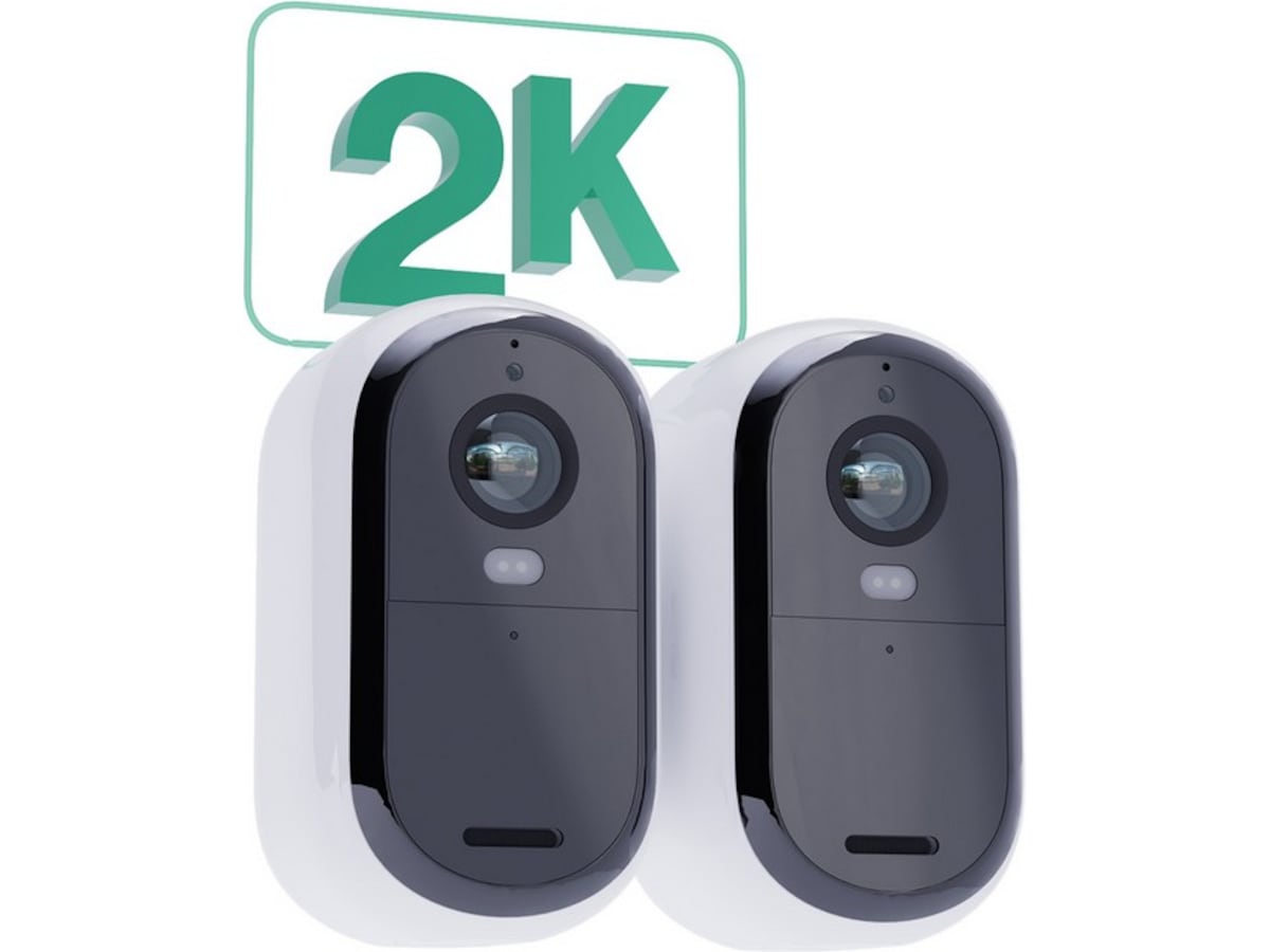 Arlo Essential 2 2K Outdoor Säkerhetskamera (vit) 2pk Övervakningskamera