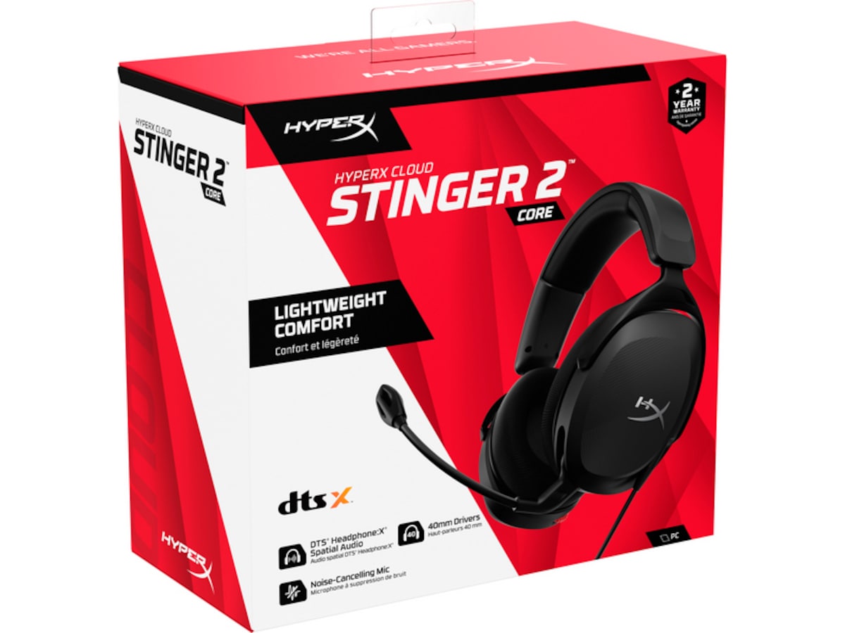 HyperX Cloud Stinger 2 Core Gaming headset (svart) Gamingheadset