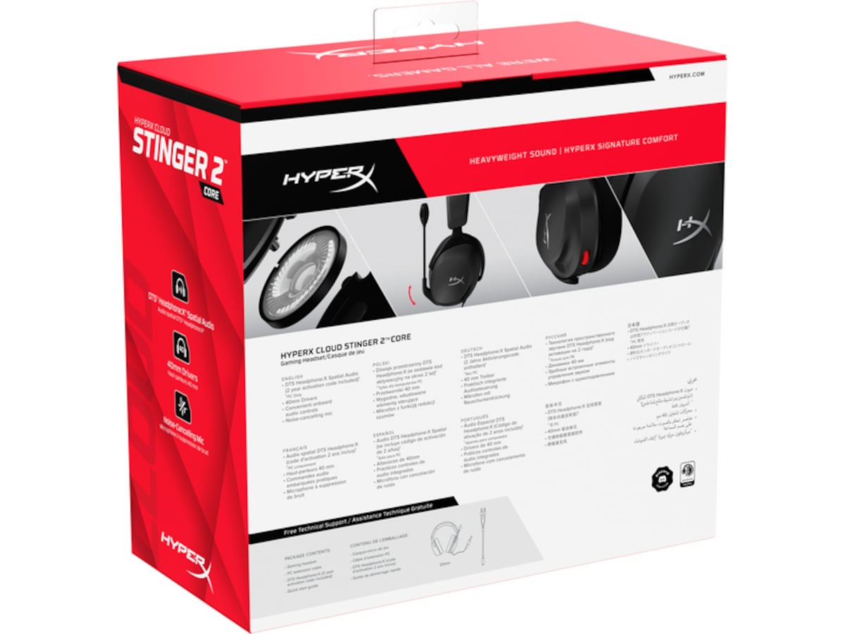 HyperX Cloud Stinger 2 Core Gaming headset (svart) Gamingheadset