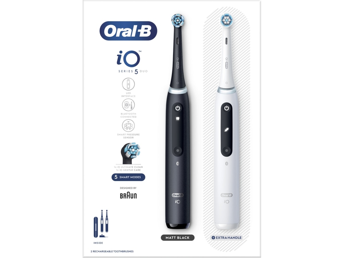 Oral-B iO 5 Eltandborste (svart och vit) Eltandborste