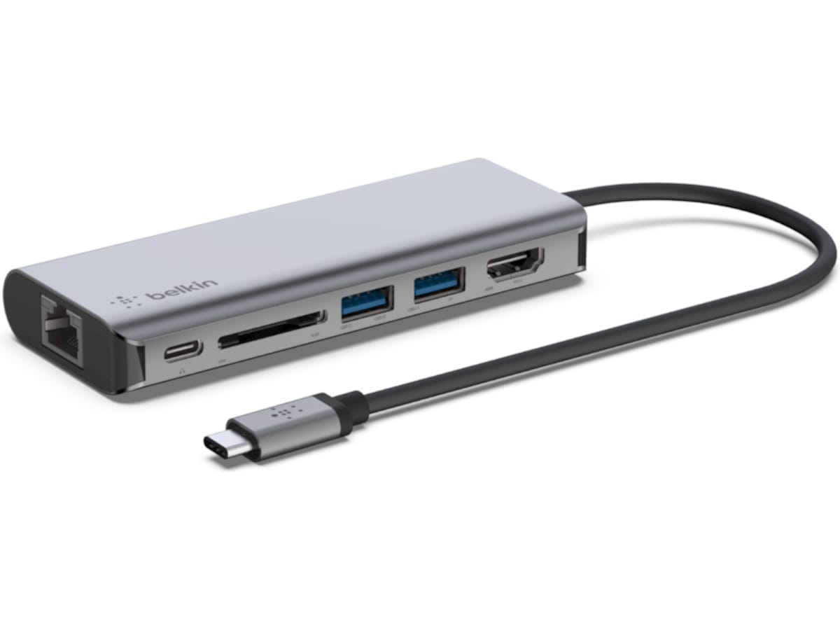 Belkin 6-i-1 Connect Multiport Docking Dockningsstation och USB-hub