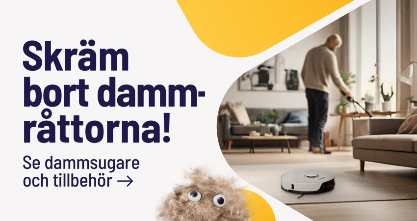 Skräm bort dammråttorna! Dammsugare av alla modeller och tillbehör till hemmet.