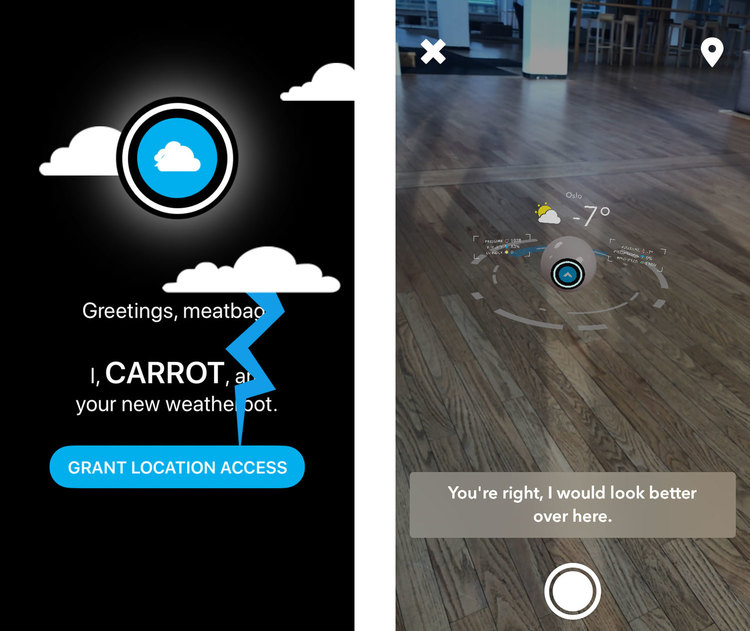 SCREENSHOT CARROT WEATHER