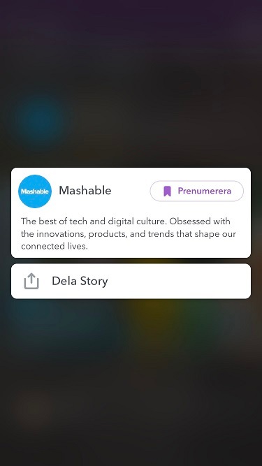 När du prenumererar på ett konto kommer du få upp flera liknande uppdateringar. FOTO: SKÄRMDUMP SNAPCHAT