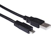 USB-A till USB Micro-B kabel 1m (svart) USB-kablar