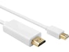 Mini DP male to HDMI male v1.2 kabel vit 5m Skärmkablar