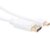 MiniDP till Displayport kabel 5m (vit) Skärmkablar