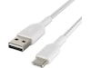 Belkin USB-A till USB-C kabel 2m (vit) USB-kablar