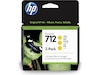HP bläck 712 3-pack Gul Bläckpatron