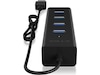 Icy Box USB 3.0 Type-A 4-port hub, IB-HUB1409-U3 Dockningsstation och USB-hub