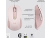 Logitech Signature M650 Large trådlös mus Rosa Mus