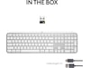 Logitech MX Keys S trådlöst tangentbord (pale grey) Tangentbord
