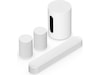 Sonos Beam (Gen2) Soundbar (vit) + 2x Era 100 och 1x Sub Mini Soundbars