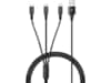 Andersson Micro-USB/USB-C/Lightning till USB-A kabel 1m (svart) USB-kablar
