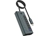 ICY BOX 7 Port USB-C Hub (blå/grå) Dockningsstation och USB-hub