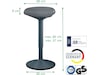 Leitz Ergo Active Balansstol med komfortsits, justerbar höjd 57-82 cm Kontorsstolar