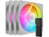 Cooler Master Mobius 120p ARGB Fläkt 3pk (vit) Fläkt