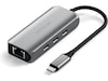 Satechi 4-in-1 USB-C och Ethernet docking (rymdgrå) Dockningsstation och USB-hub