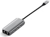 Satechi 4-in-1 USB-C och Ethernet docking (rymdgrå) Dockningsstation och USB-hub