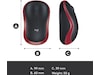 Logitech M185 Trådlös Mus Röd Mus