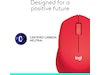 Logitech M330 Silent Plus Trådlös Röd Mus