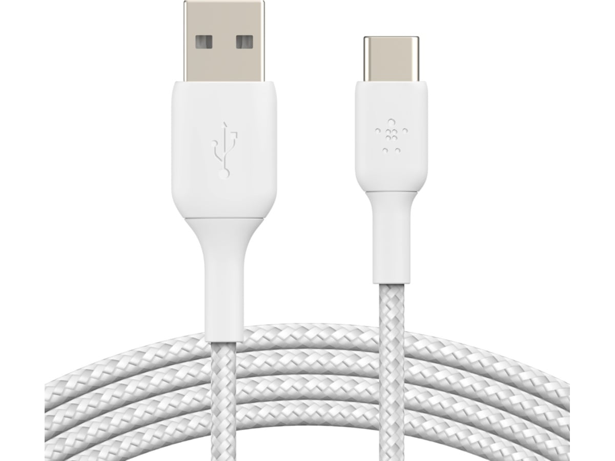 Belkin USB-A till USB-C kabel 2m (vit) USB-kablar